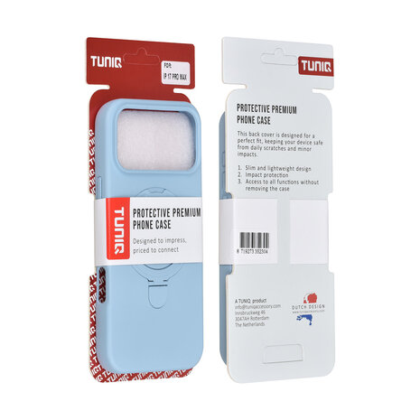 TUNIQ TUNIQ iPhone 17 Pro Max Backcover hoesje - Magsafe With Ring Stand - Hanger - Baby Blue TUNIQ TUNIQ iPhone 17 Pro Max Backcover hoesje - Magsafe With Ring Stand - Hanger - Baby Blue