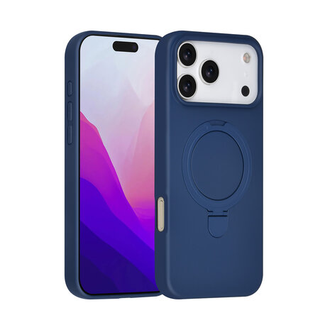 TUNIQ TUNIQ iPhone 17 Pro Max Back-Cover hul - Magsafe With Ring Stand - Hanger - Navy Blue TUNIQ TUNIQ iPhone 17 Pro Max Back-Cover hul - Magsafe With Ring Stand - Hanger - Navy Blue