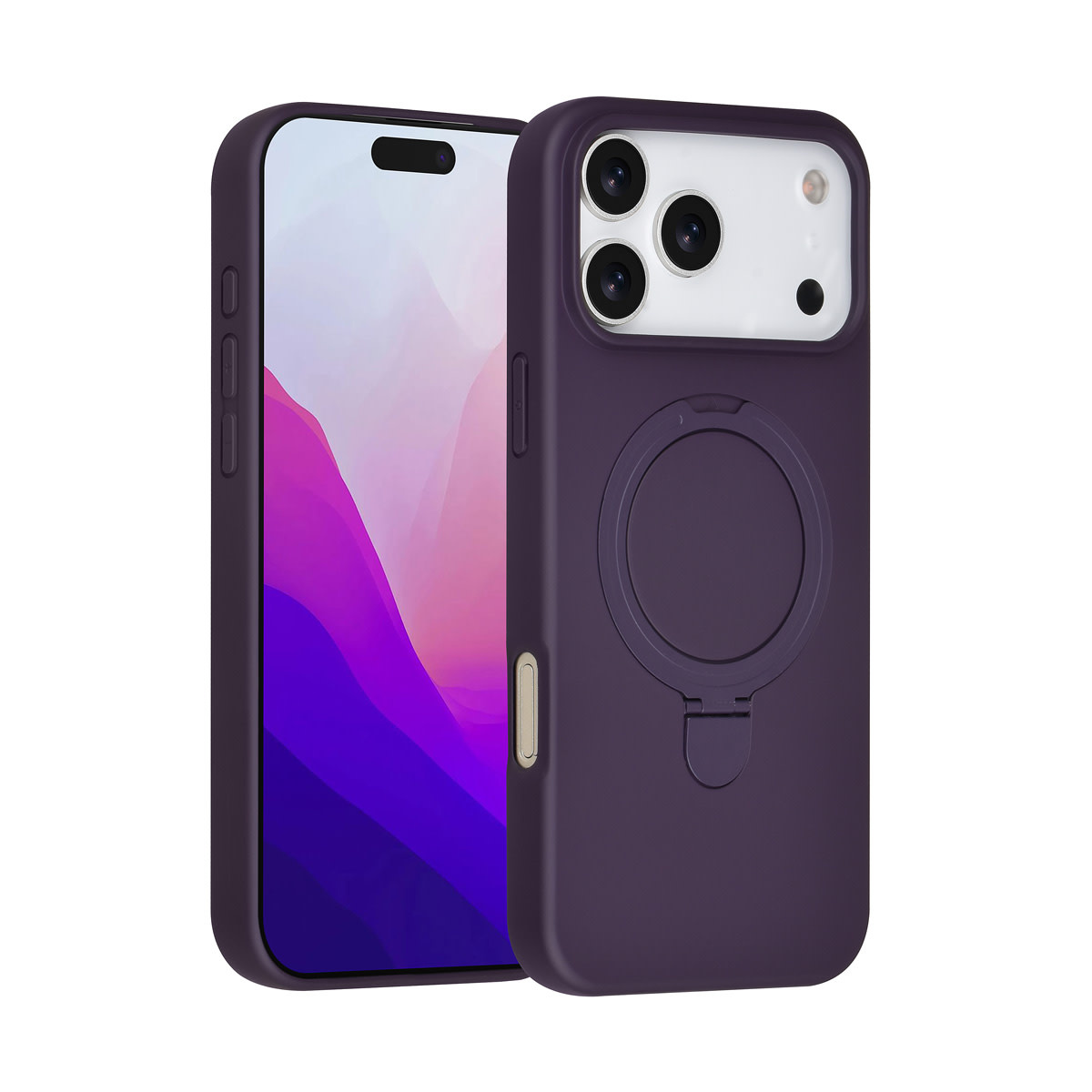TUNIQ TUNIQ iPhone 17 Pro Max Backcover hoesje - Magsafe With Ring Stand - Hanger - Grape Purple