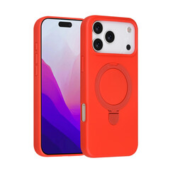 TUNIQ iPhone 17 Pro Max/iPhone 18 Pro Max Coque arrière MagSafe support anneau Pendentif - Rouge classique