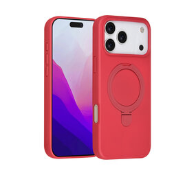 TUNIQ TUNIQ iPhone 17 Pro Max Back-Cover hul - Magsafe With Ring Stand - Hanger - Cherry Red TUNIQ TUNIQ iPhone 17 Pro Max Back-Cover hul - Magsafe With Ring Stand - Hanger - Cherry Red