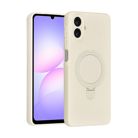 TUNIQ TUNIQ Galaxy A07 Back cover coque - Magsafe With Ring Stand - Hanger - Antique White TUNIQ TUNIQ Galaxy A07 Back cover coque - Magsafe With Ring Stand - Hanger - Antique White