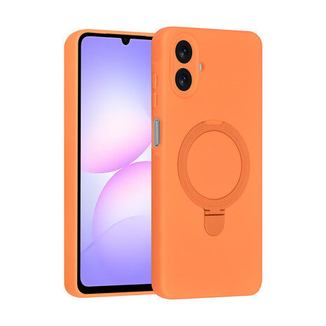 TUNIQ TUNIQ Galaxy A07 Backcover hoesje - Magsafe With Ring Stand - Hanger - Tangerine Orange TUNIQ TUNIQ Galaxy A07 Backcover hoesje - Magsafe With Ring Stand - Hanger - Tangerine Orange