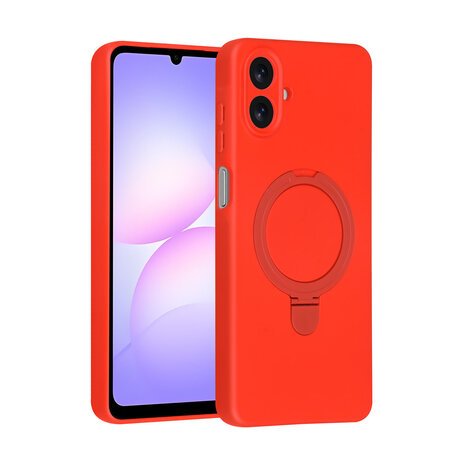 TUNIQ TUNIQ Galaxy A07 Back-Cover hul - Magsafe With Ring Stand - Hanger - Classic Red TUNIQ TUNIQ Galaxy A07 Back-Cover hul - Magsafe With Ring Stand - Hanger - Classic Red