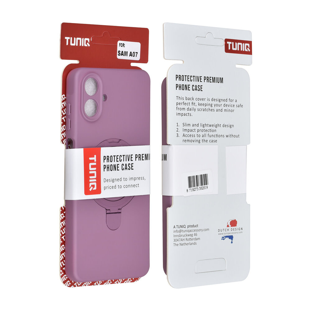 TUNIQ TUNIQ Galaxy A07 Back-Cover hul - Magsafe With Ring Stand - Hanger - Sunset Purple TUNIQ TUNIQ Galaxy A07 Back-Cover hul - Magsafe With Ring Stand - Hanger - Sunset Purple