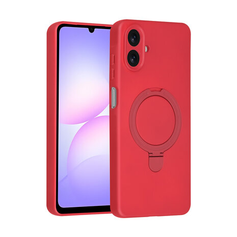 TUNIQ TUNIQ Galaxy A07 Back-Cover hul - Magsafe With Ring Stand - Hanger - Cherry Red TUNIQ TUNIQ Galaxy A07 Back-Cover hul - Magsafe With Ring Stand - Hanger - Cherry Red
