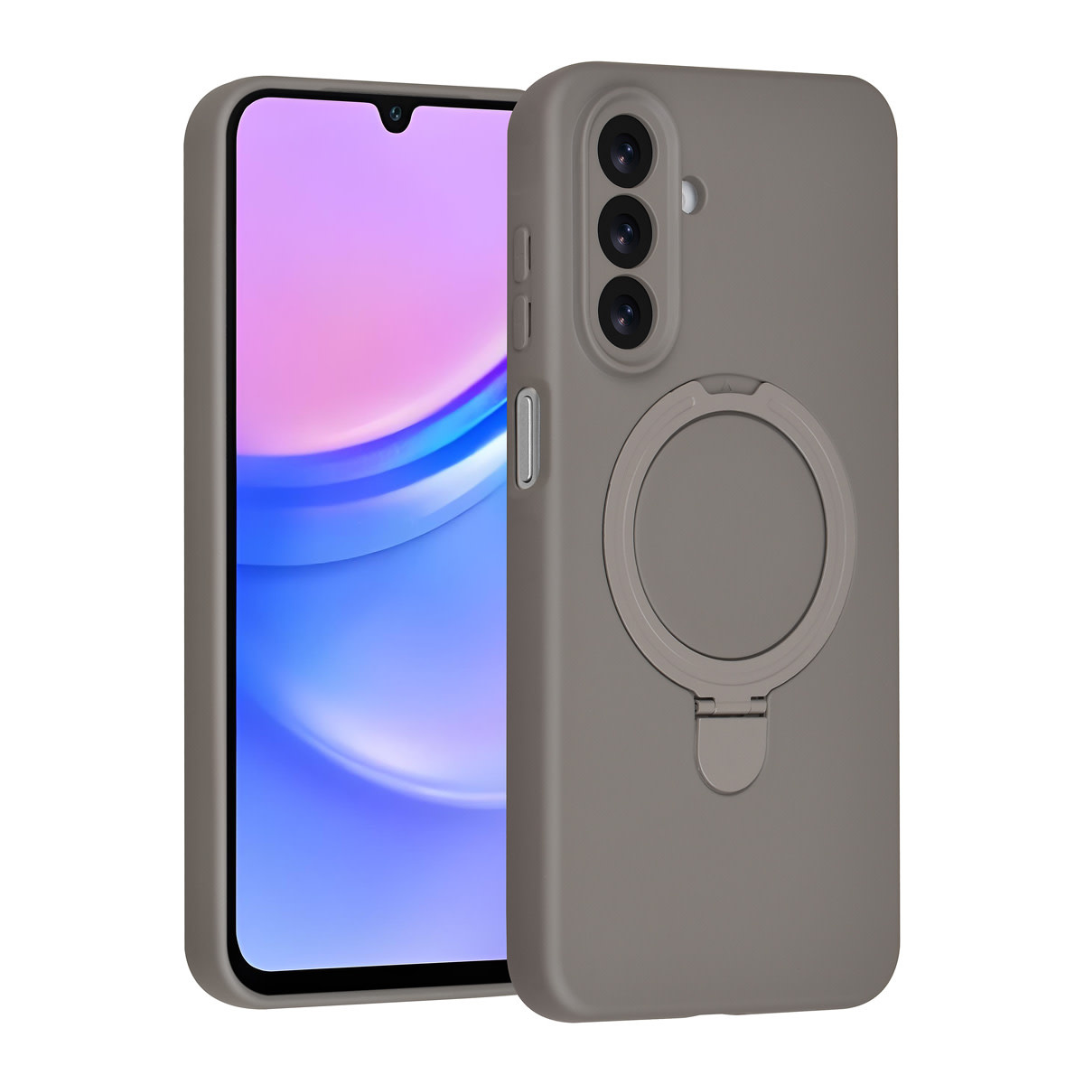 TUNIQ TUNIQ Galaxy A17 Backcover hoesje - Magsafe With Ring Stand - Hanger - Titanium Grey