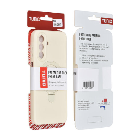 TUNIQ TUNIQ Galaxy A17 Back-Cover hul - Magsafe With Ring Stand - Hanger - Antique White TUNIQ TUNIQ Galaxy A17 Back-Cover hul - Magsafe With Ring Stand - Hanger - Antique White