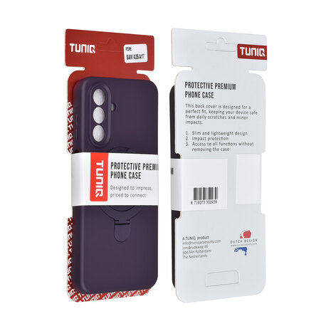 TUNIQ TUNIQ Galaxy A17 Back cover coque - Magsafe With Ring Stand - Hanger - Grape Purple TUNIQ TUNIQ Galaxy A17 Back cover coque - Magsafe With Ring Stand - Hanger - Grape Purple