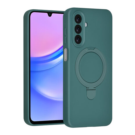 TUNIQ TUNIQ Galaxy A17 Back-Cover hul - Magsafe With Ring Stand - Hanger - Dunkelgrün TUNIQ TUNIQ Galaxy A17 Back-Cover hul - Magsafe With Ring Stand - Hanger - Dunkelgrün