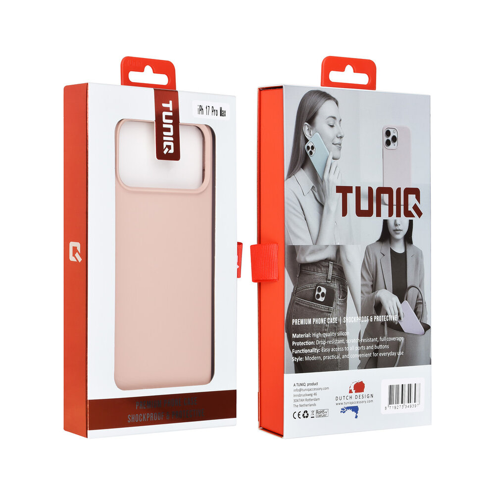 TUNIQ TUNIQ iPhone 17 Pro Max Backcover hoesje - Premium Liquid Silicon - Roze TUNIQ TUNIQ iPhone 17 Pro Max Backcover hoesje - Premium Liquid Silicon - Roze