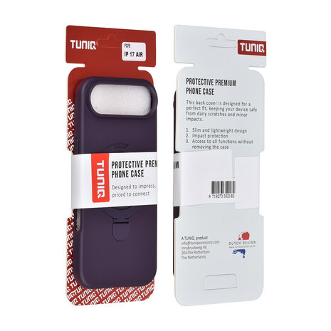TUNIQ TUNIQ iPhone 17 Air Back cover case - Magsafe With Ring Stand - Hanger - Grape Purple TUNIQ TUNIQ iPhone 17 Air Back cover case - Magsafe With Ring Stand - Hanger - Grape Purple