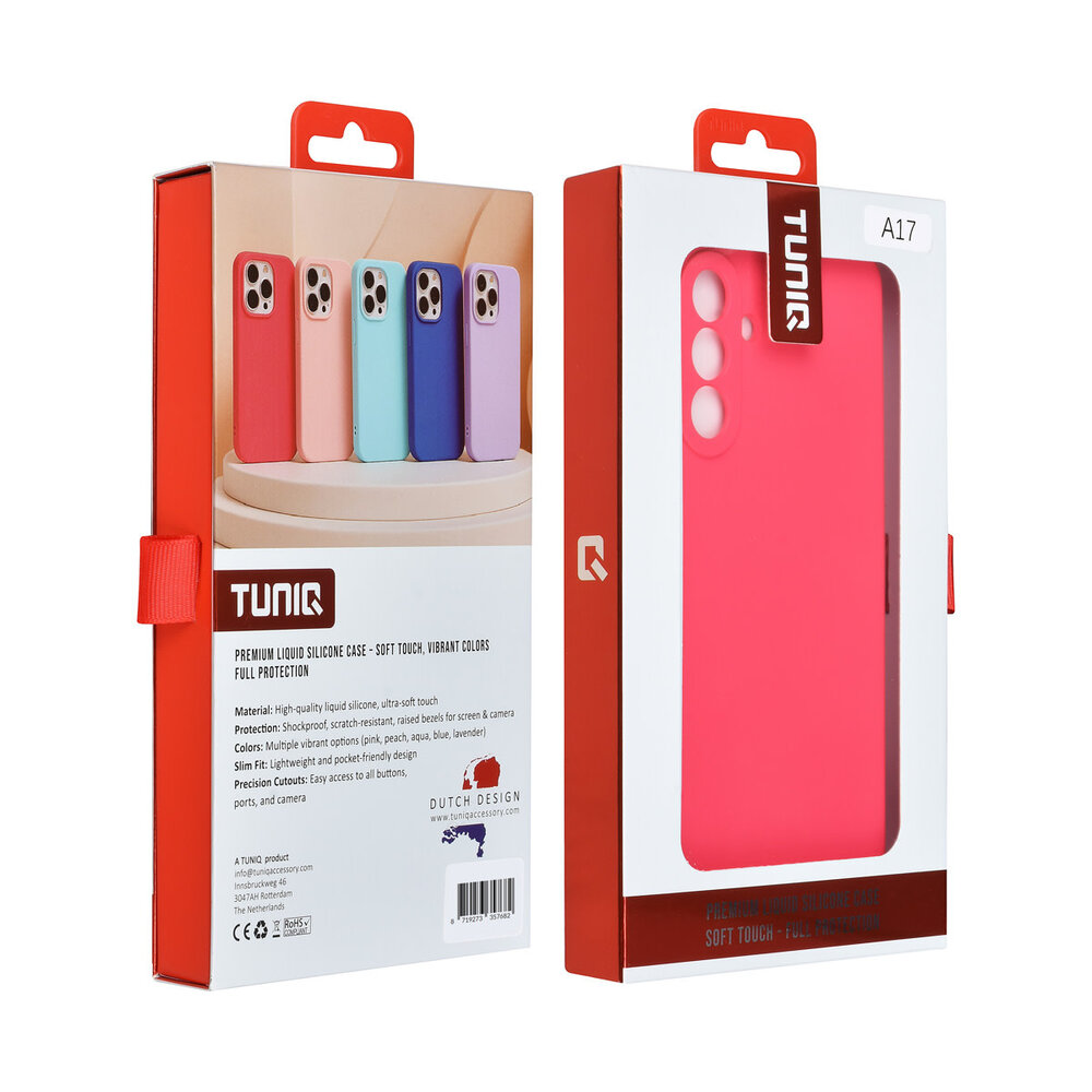 TUNIQ TUNIQ Galaxy A17 Backcover hoesje - Felroze TUNIQ TUNIQ Galaxy A17 Backcover hoesje - Felroze