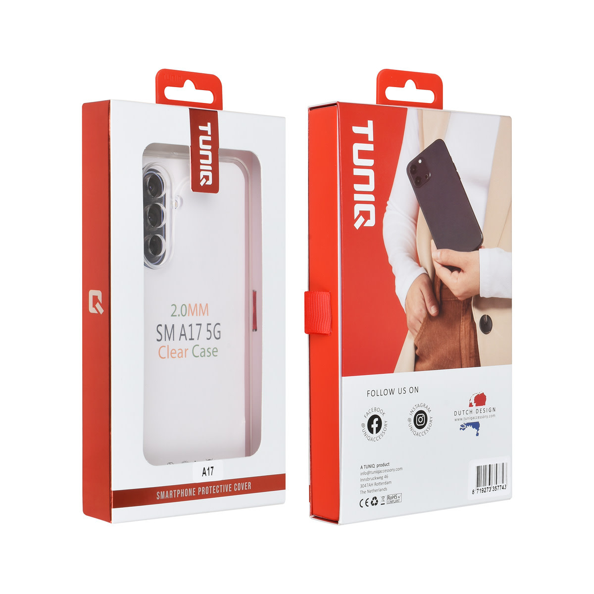 TUNIQ TUNIQ Galaxy A17 Backcover hoesje - Transparant, foto 6 van 6