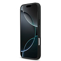 Mercedes-Benz Mercedes-Benz iPhone 17 Pro Max/iPhone 18 Pro Max Coque arrière Cuir véritable MagSafe Feuilles de laurier et rayures - Noir