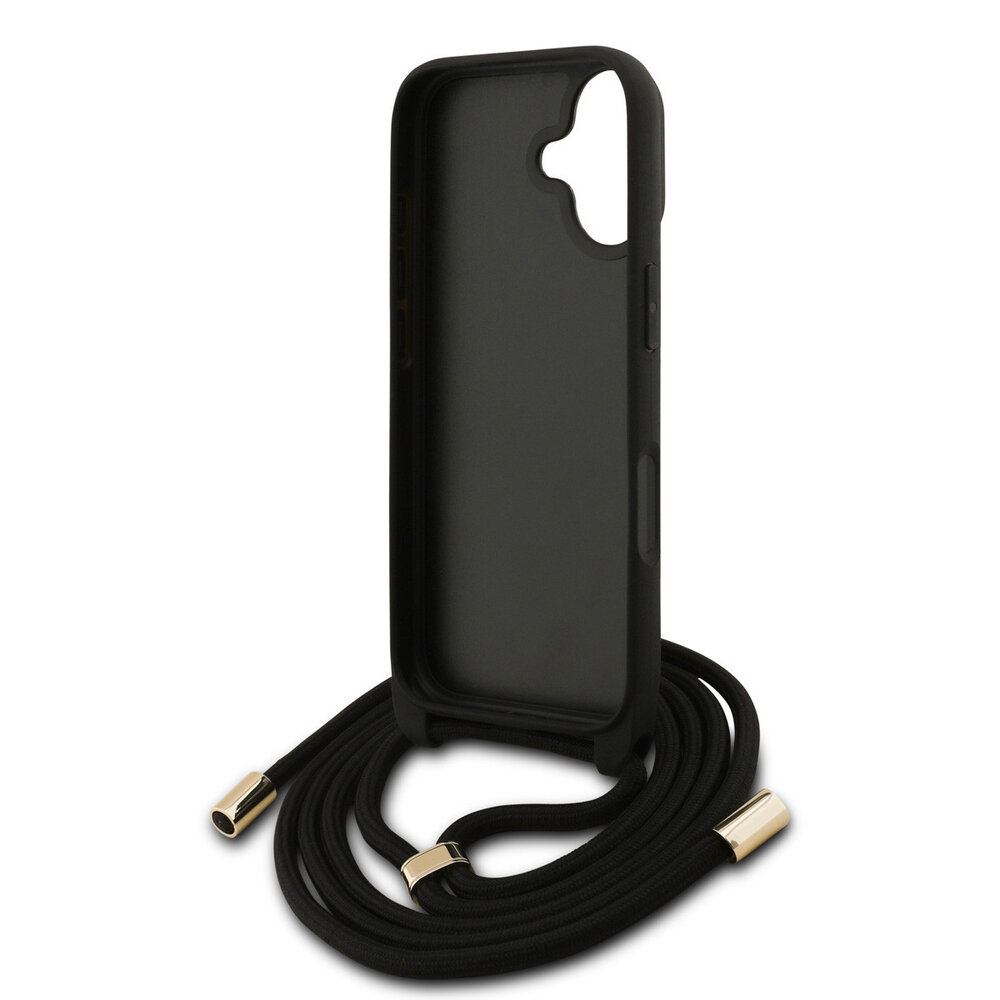 Guess Guess iPhone 17 Back cover case - Crossbody 4G Big Logo - Cord Strap - Brown Guess Guess iPhone 17 Back cover case - Crossbody 4G Big Logo - Cord Strap - Brown