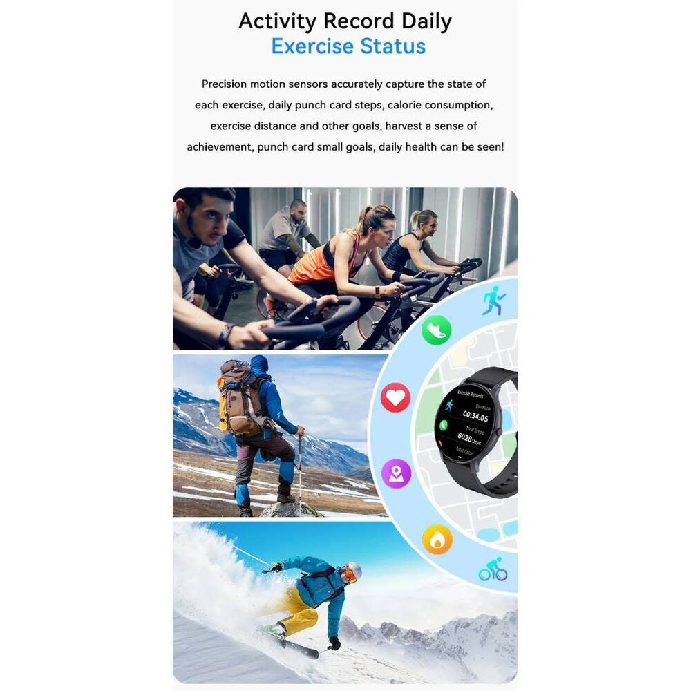 Green Lion Green Lion GT-FIT Smart Watch - Zwart Green Lion Green Lion GT-FIT Smart Watch - Zwart