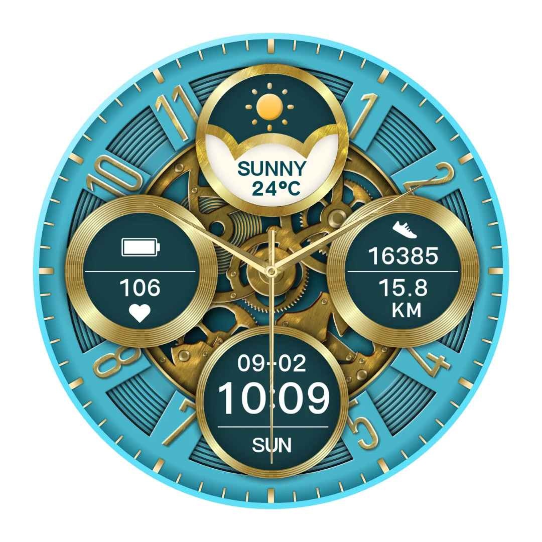 Green Lion Green Lion GT-FIT Smart Watch - Blauw, foto 5 van 6