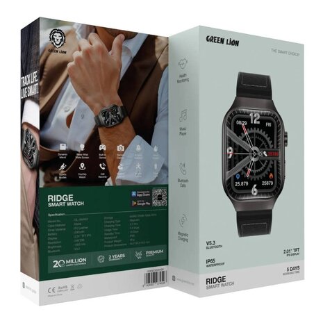 Green Lion Green Lion Ridge Smart Watch - Noir Green Lion Green Lion Ridge Smart Watch - Noir