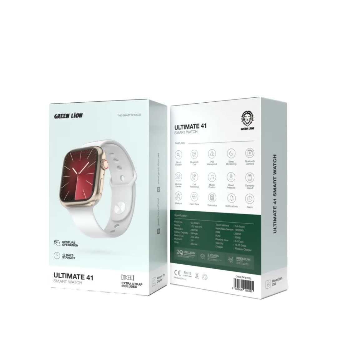 Green Lion Green Lion Ultimate 41 Smart Watch - Zilver, foto 2 van 2