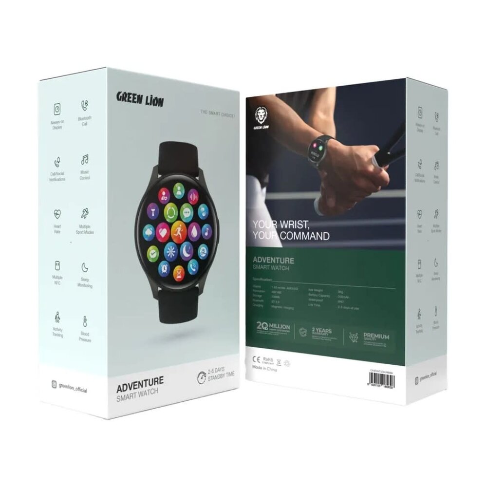 Green Lion Green Lion Infinite Pro Smart Watch - Schwarz Green Lion Green Lion Infinite Pro Smart Watch - Schwarz