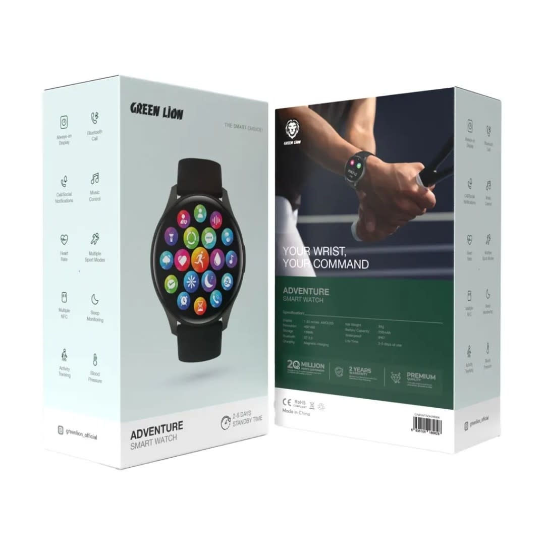 Green Lion Green Lion Infinite Pro Smart Watch - Zwart, foto 3 van 3