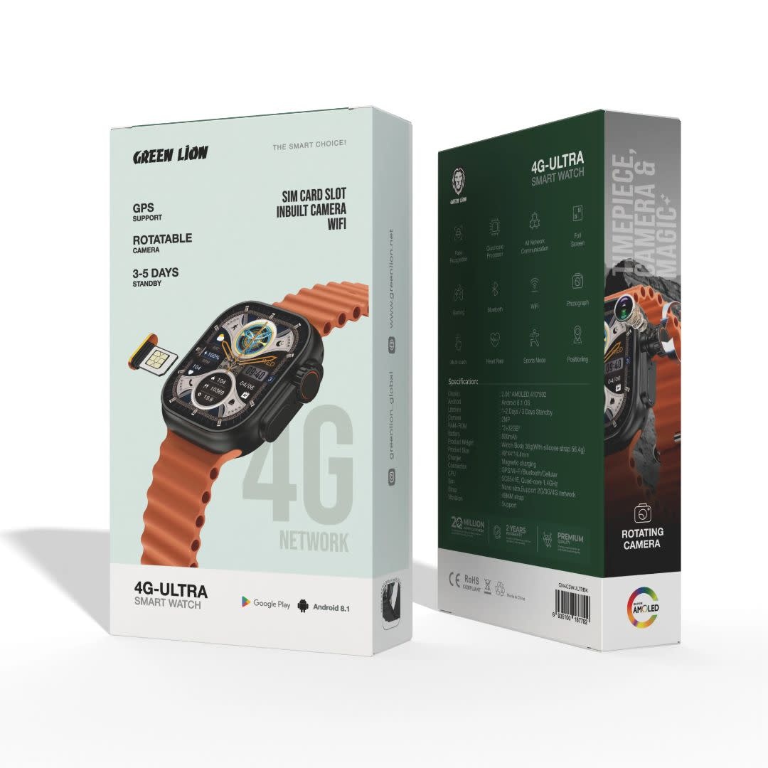 Green Lion Green Lion 4G Ultra Smart Watch - Zwart, foto 4 van 4