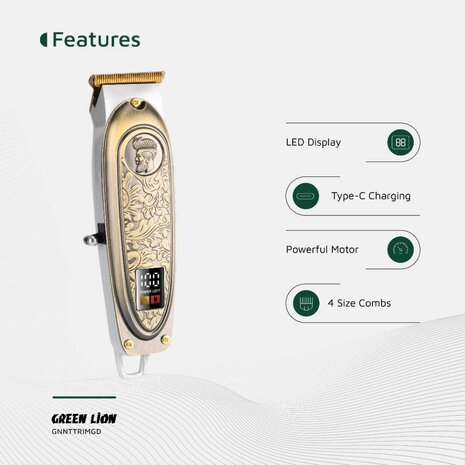 Green Lion Green Lion Gentleman Hair Trimmer - Gold Green Lion Green Lion Gentleman Hair Trimmer - Gold