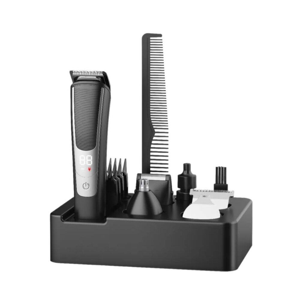 Green Lion Green Lion 5 in 1 Grooming Set - 600mAh - Zwart Green Lion Green Lion 5 in 1 Grooming Set - 600mAh - Zwart