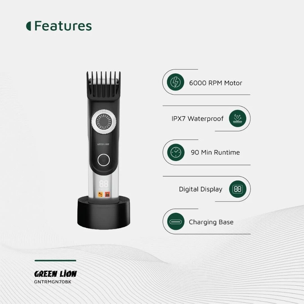 Green Lion Green Lion Trim Gen - Body Hair Trimmer - Black Green Lion Green Lion Trim Gen - Body Hair Trimmer - Black