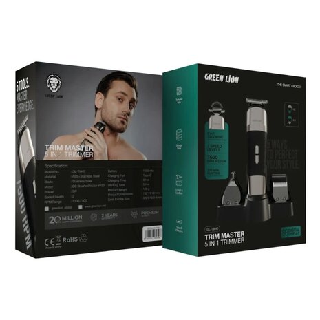 Green Lion Green Lion Trim Master 5 in 1 Trimmer - Schwarz Green Lion Green Lion Trim Master 5 in 1 Trimmer - Schwarz