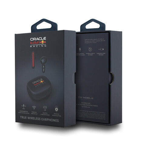 Red Bull Racing Red Bull Racing Bluetooth Earbuds TWS - ENC - Printed Logo & Powerbar - Navy Red Bull Racing Red Bull Racing Bluetooth Earbuds TWS - ENC - Printed Logo & Powerbar - Navy