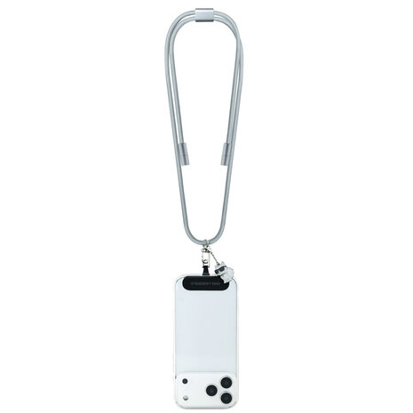 Karl Lagerfeld Karl Lagerfeld Crossbody Cord with Charging Cable and Tether Patch - USB-C to USB-C - Choupette Charm - Grijs Karl Lagerfeld Karl Lagerfeld Crossbody Cord with Charging Cable and Tether Patch - USB-C to USB-C - Choupette Charm - Grijs