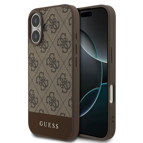 Guess Guess iPhone 17 Backcover hoesje - 4G Bottom Stripe - Bruin