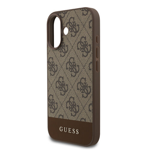 Guess Guess iPhone 17 Backcover hoesje - 4G Bottom Stripe - Bruin