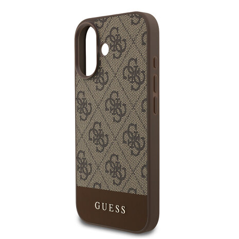 Guess Guess iPhone 17 Back-Cover hul - 4G Bottom Stripe - Braun Guess Guess iPhone 17 Back-Cover hul - 4G Bottom Stripe - Braun
