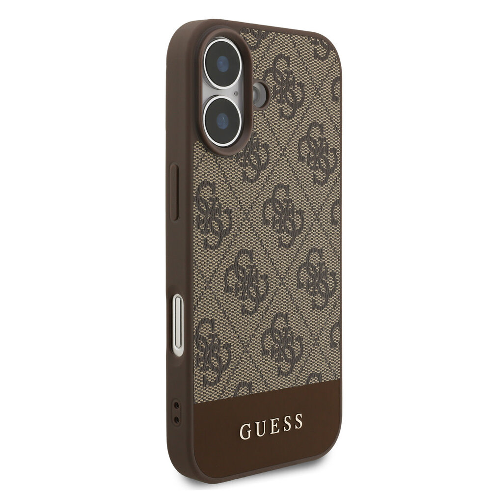 Guess Guess iPhone 17 Back cover case - 4G Bottom Stripe - Brown Guess Guess iPhone 17 Back cover case - 4G Bottom Stripe - Brown
