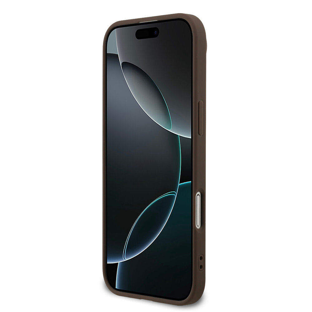 Guess Guess iPhone 17 Air Backcover hoesje - 4G Bottom Stripe - Bruin Guess Guess iPhone 17 Air Backcover hoesje - 4G Bottom Stripe - Bruin