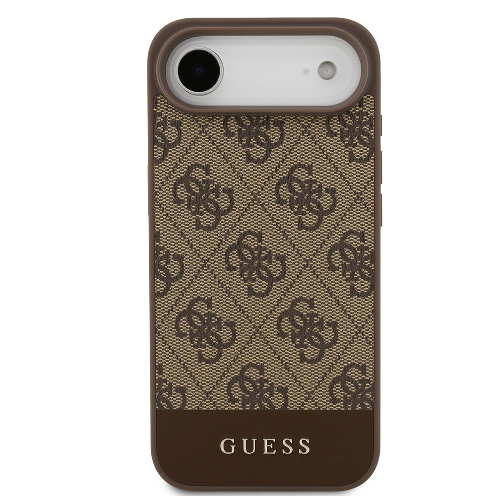 Guess Guess iPhone 17 Air Back-Cover hul - 4G Bottom Stripe - Braun Guess Guess iPhone 17 Air Back-Cover hul - 4G Bottom Stripe - Braun