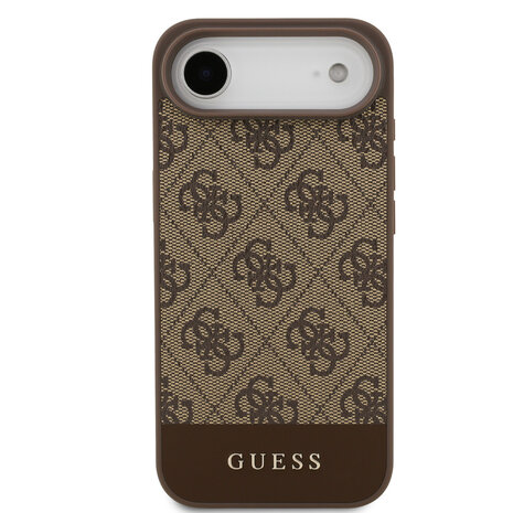Guess Guess iPhone 17 Air Back-Cover hul - 4G Bottom Stripe - Braun Guess Guess iPhone 17 Air Back-Cover hul - 4G Bottom Stripe - Braun