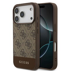 Guess iPhone 17 Pro Back cover case - 4G Bottom Stripe - Brown