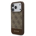 Guess Guess iPhone 17 Pro/iPhone 18 Pro Coque arrière Bande 4G en bas - Marron