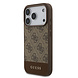 Guess Guess iPhone 17 Pro Back-Cover hul - 4G Bottom Stripe - Braun Guess Guess iPhone 17 Pro Back-Cover hul - 4G Bottom Stripe - Braun