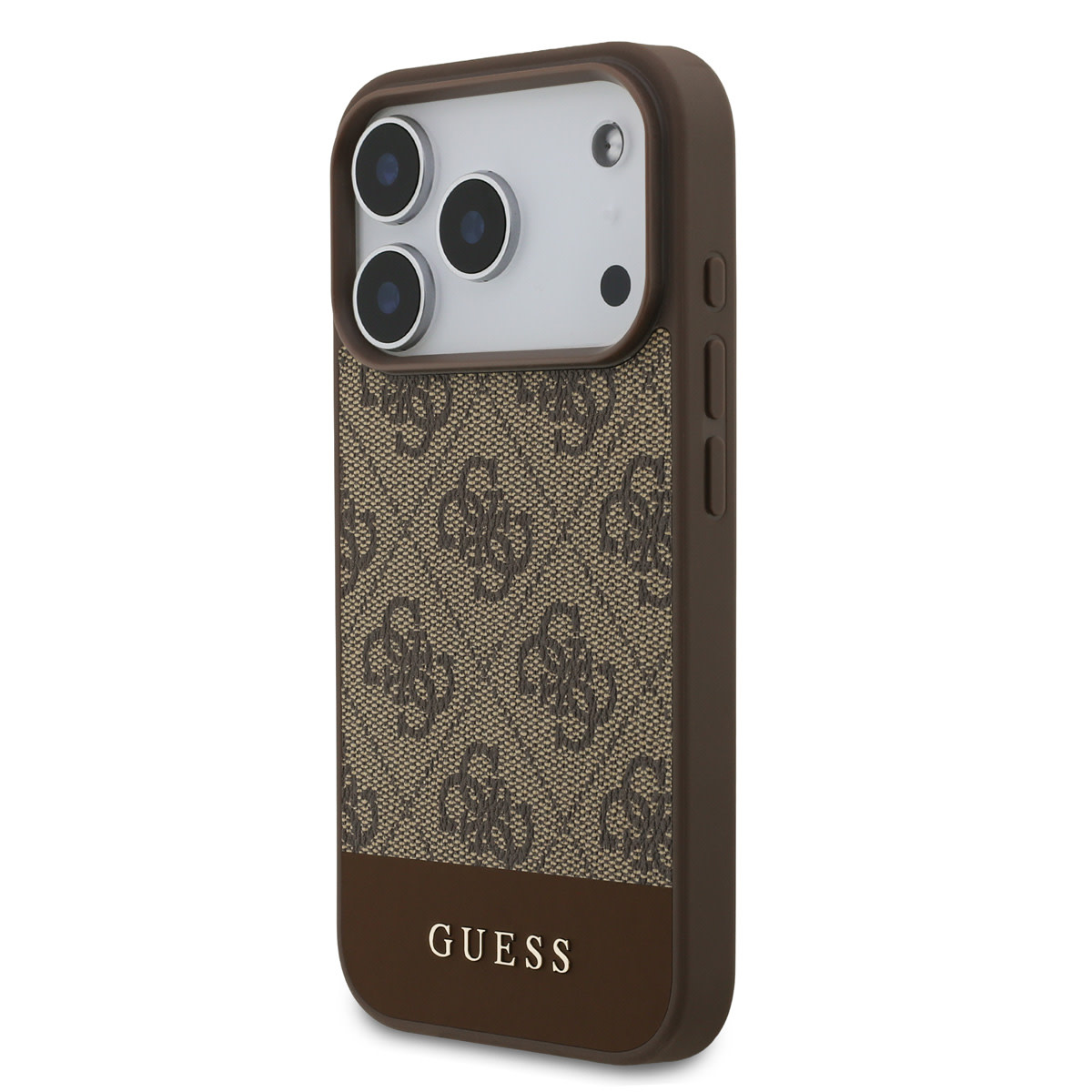 Guess Guess iPhone 17 Pro Backcover hoesje - 4G Bottom Stripe - Bruin, foto 2 van 6