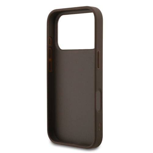 Guess Guess iPhone 17 Pro/iPhone 18 Pro Coque arrière Bande 4G en bas - Marron