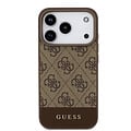 Guess Guess iPhone 17 Pro/iPhone 18 Pro Coque arrière Bande 4G en bas - Marron