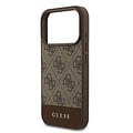 Guess Guess iPhone 17 Pro/iPhone 18 Pro Coque arrière Bande 4G en bas - Marron