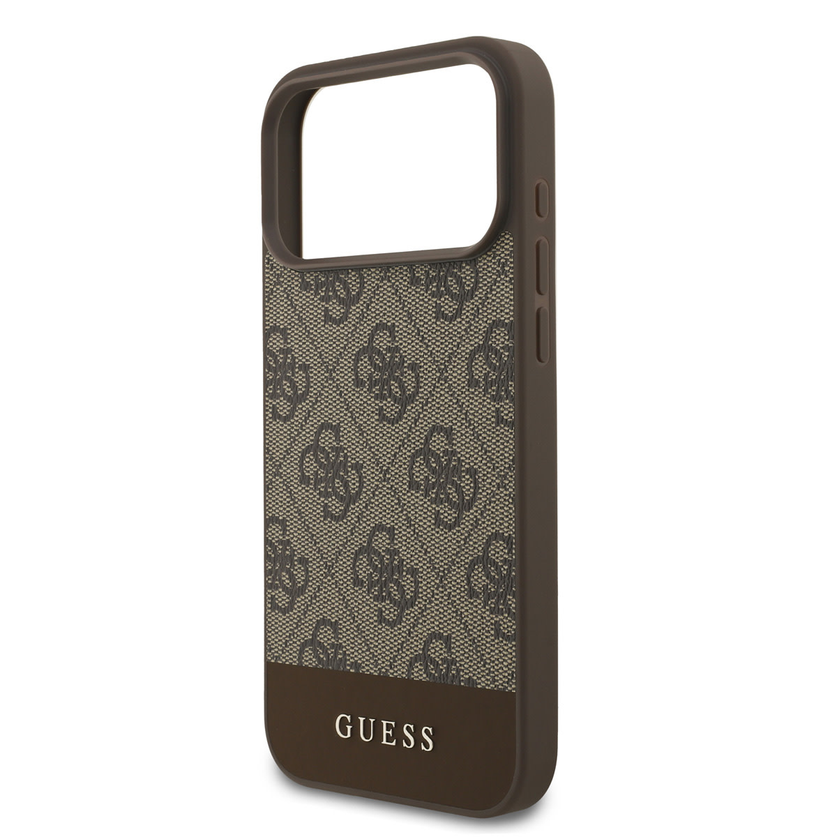 Guess Guess iPhone 17 Pro Max Backcover hoesje - 4G Bottom Stripe - Bruin, foto 5 van 6