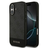 Guess Guess iPhone 17 Backcover hoesje - 4G Bottom Stripe - Grijs Guess Guess iPhone 17 Backcover hoesje - 4G Bottom Stripe - Grijs