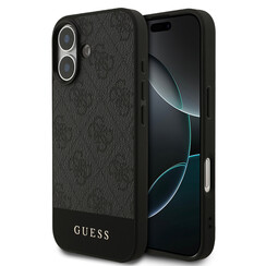Guess iPhone 17 Back cover coque - 4G Bottom Stripe - Gris
